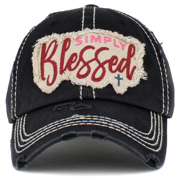 Simply Blessed Hat- Black