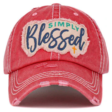 Simply Blessed Hat - Pink