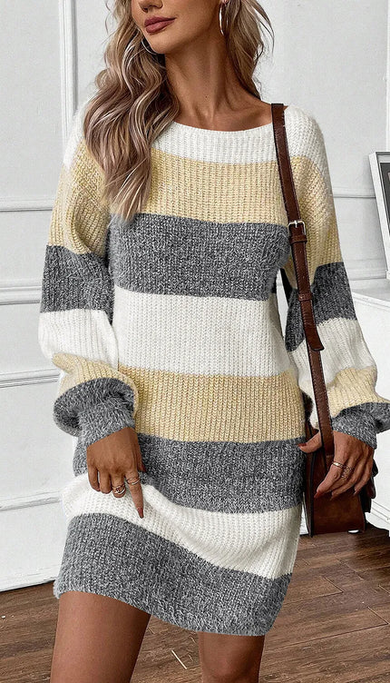 Color Block Sweater Dress