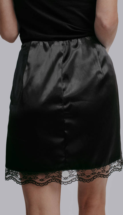 Satin Lace Skort