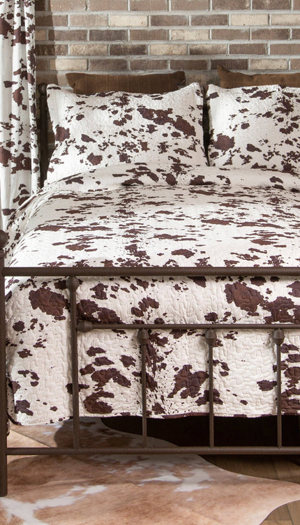 Wrangler Cowhide Quilt Set