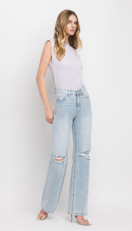 Vervet by Flying Monkey 90'S Vintage Super High Rise Flare Jeans-Modish