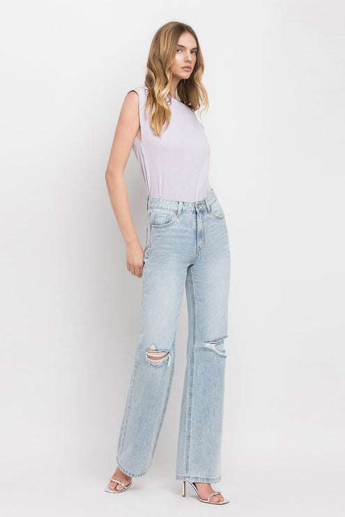 Vervet by Flying Monkey 90'S Vintage Super High Rise Flare Jeans-Modish