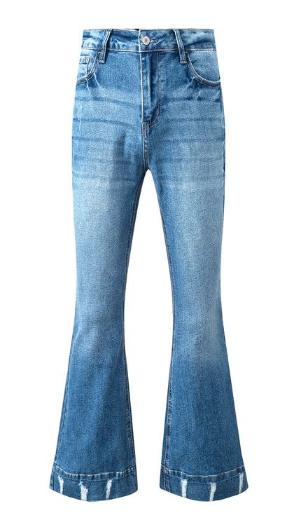 Modish Bootcut Jeans with Pockets