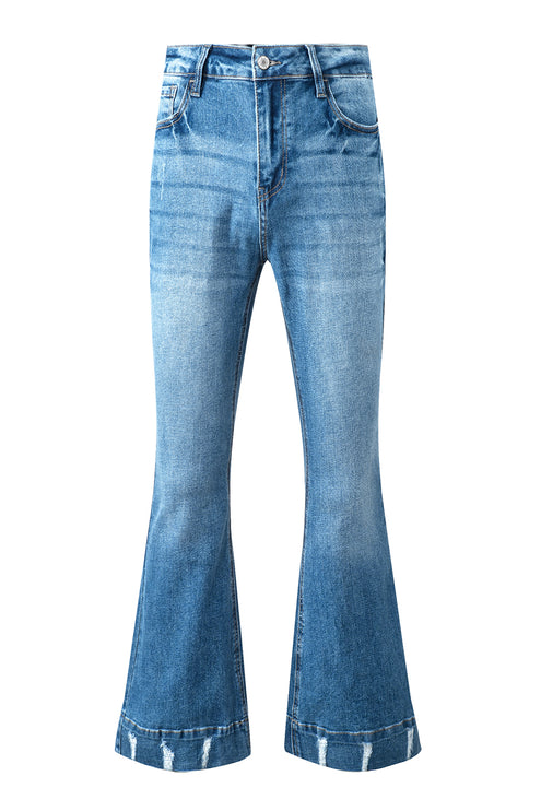 Modish Bootcut Jeans with Pockets