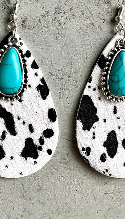 Artificial Turquoise Teardrop Earrings