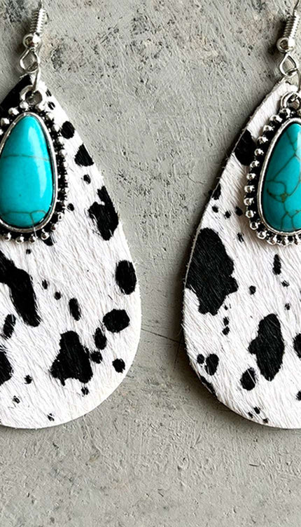 Artificial Turquoise Teardrop Earrings