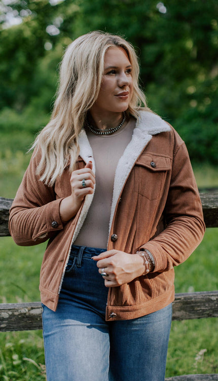 Corduroy Fleece Lined Jacket