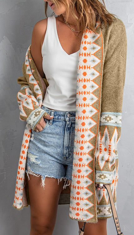 Open Front Long Sleeve Cardigan