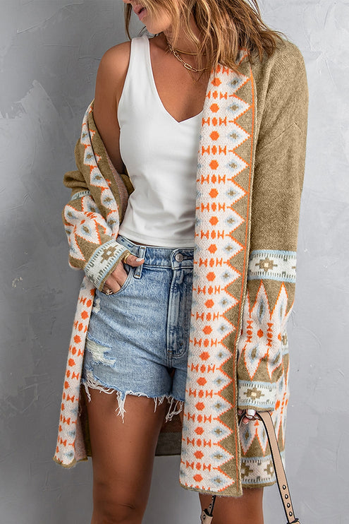 Open Front Long Sleeve Cardigan