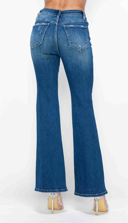 bytos Full Size High Rise Bootcut Jeans with Pockets