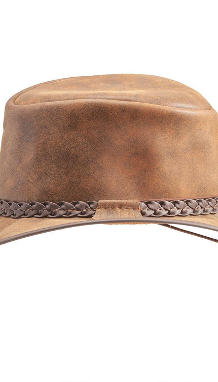 Crusher - Womens Leather Crushable Outback Hat