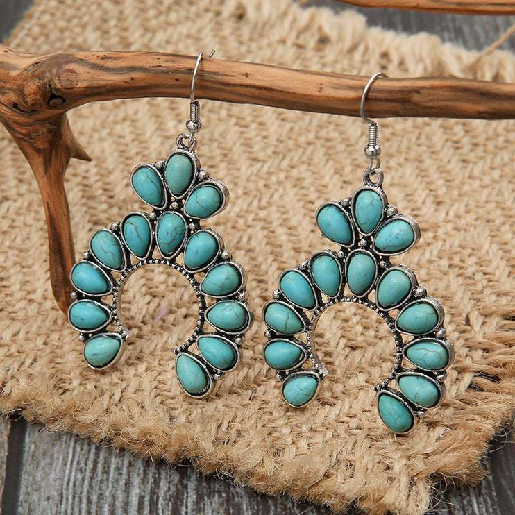 Artificial Turquoise Earrings - Elegant Jewelry - Modish