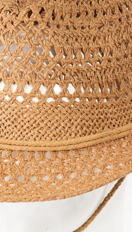 Fame Rope Strap Straw Braided Hat