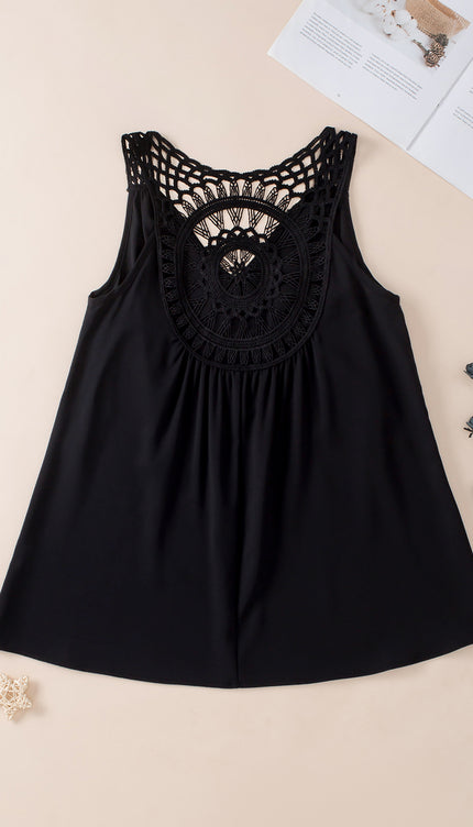 Modish Openwork V-Neck Tank