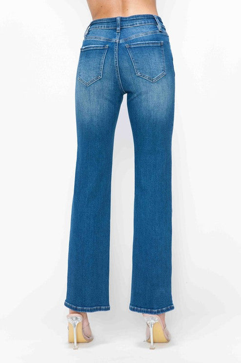 Bytos Full Size Cat’s Whiskers High Rise Straight Jeans