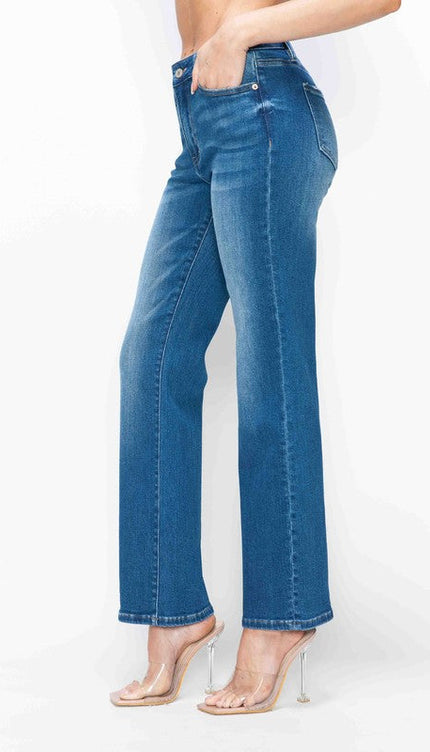 Bytos Full Size Cat’s Whiskers High Rise Straight Jeans