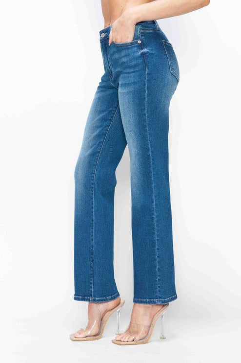 Bytos Full Size Cat’s Whiskers High Rise Straight Jeans