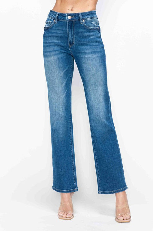 Bytos Full Size Cat’s Whiskers High Rise Straight Jeans - Medium / 1(25)
