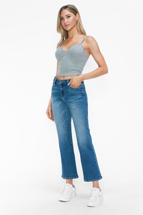 Bytos Full Size Cat’s Whiskers Mid Rise Ankle Jeans