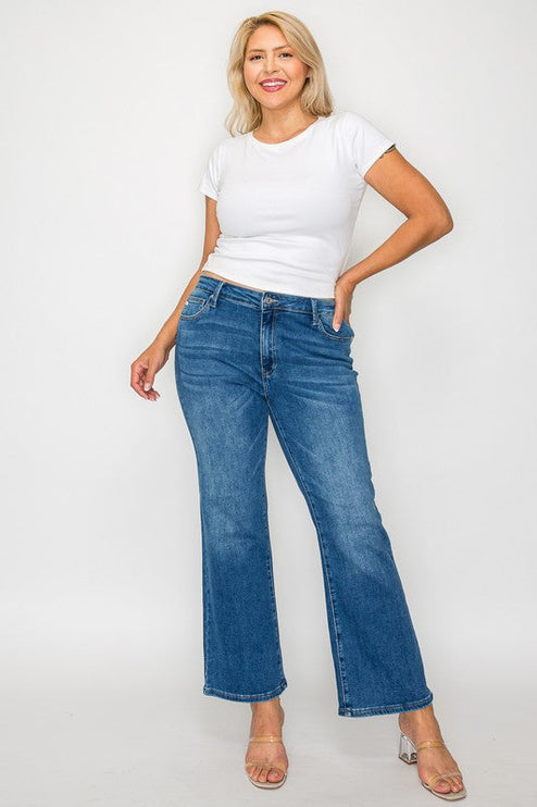 Bytos Full Size Cat’s Whiskers Mid Rise Ankle Jeans
