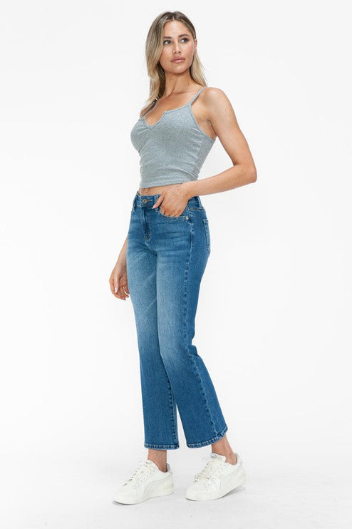 Bytos Full Size Cat’s Whiskers Mid Rise Ankle Jeans