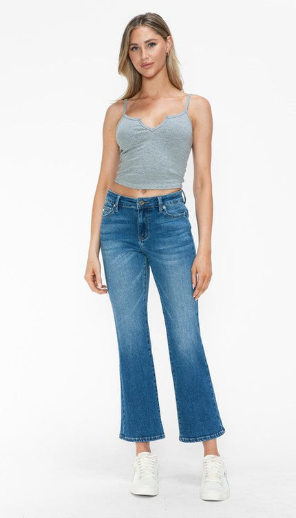 Bytos Full Size Cat’s Whiskers Mid Rise Ankle Jeans