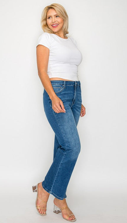 Bytos Full Size Cat’s Whiskers Mid Rise Ankle Jeans