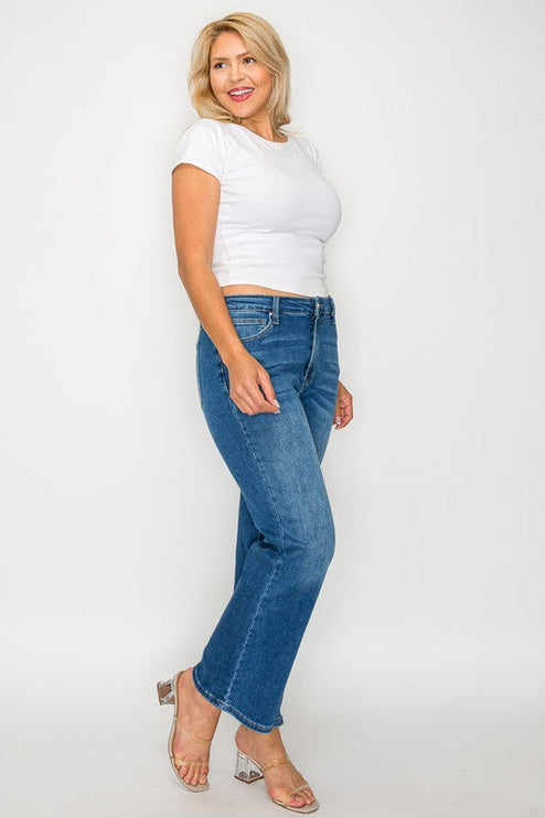 Bytos Full Size Cat’s Whiskers Mid Rise Ankle Jeans