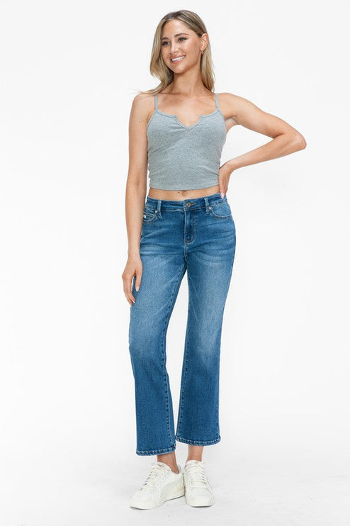 Bytos Full Size Cat’s Whiskers Mid Rise Ankle Jeans