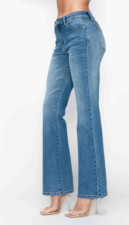 Bytos Full Size Cat’s Whiskers Mid Rise Bootcut Jeans