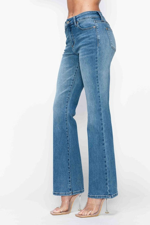 Bytos Full Size Cat’s Whiskers Mid Rise Bootcut Jeans