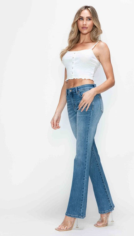 Bytos Full Size Cat’s Whiskers Mid Rise Bootcut Jeans