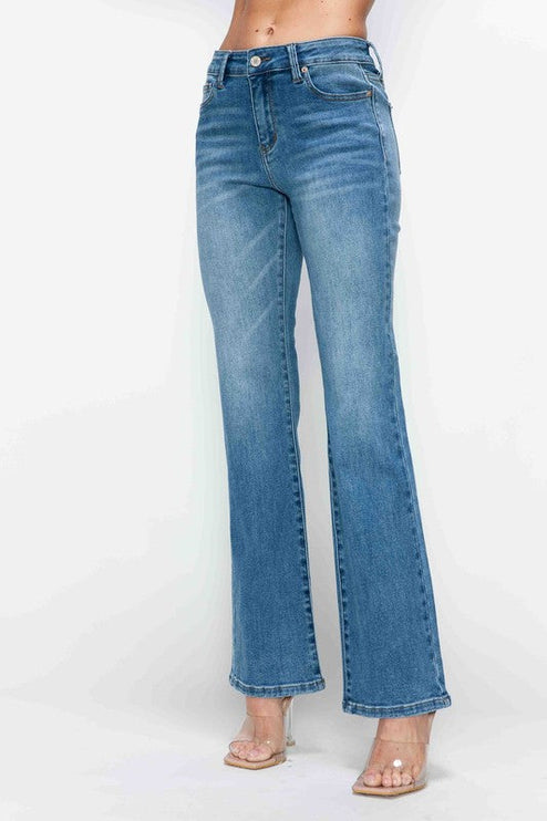 Bytos Full Size Cat’s Whiskers Mid Rise Bootcut Jeans
