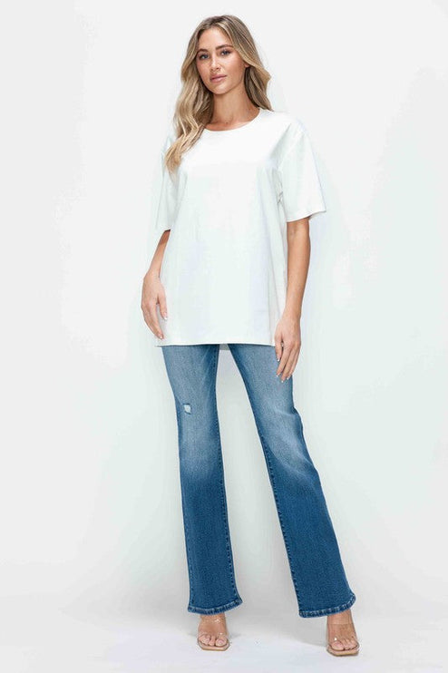 Bytos Full Size Distressed High Rise Jeans with Pockets