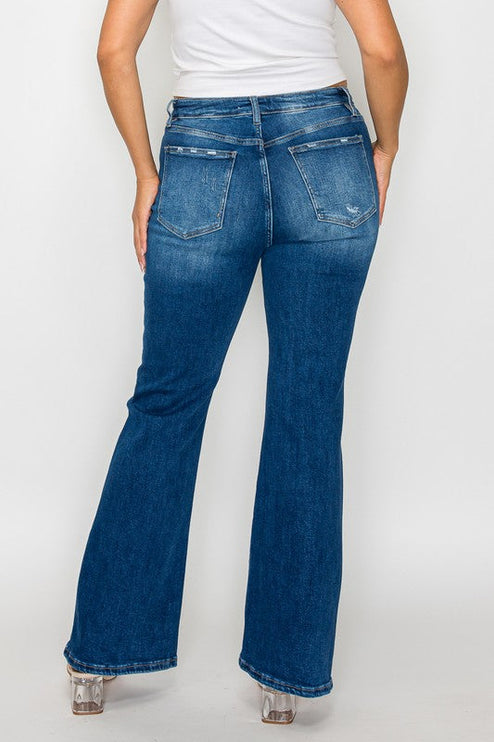 Bytos Full Size High Rise Bootcut Jeans with Pockets