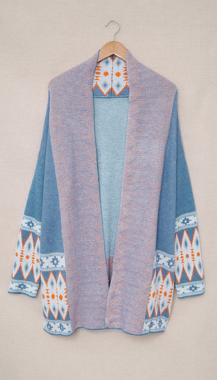 Open Front Long Sleeve Cardigan