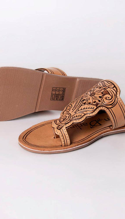 Genuine leather sandal footwear flip flop