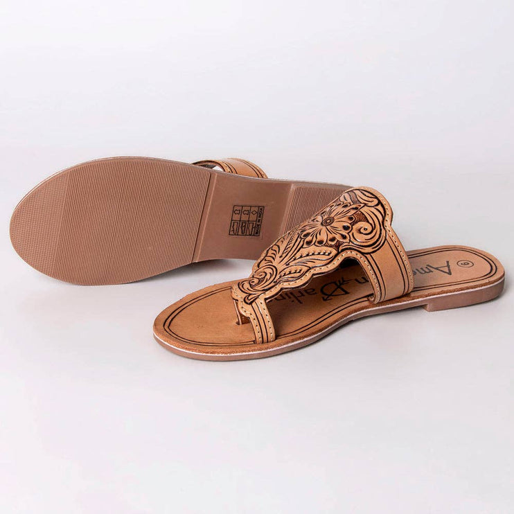 Genuine leather sandal footwear flip flop