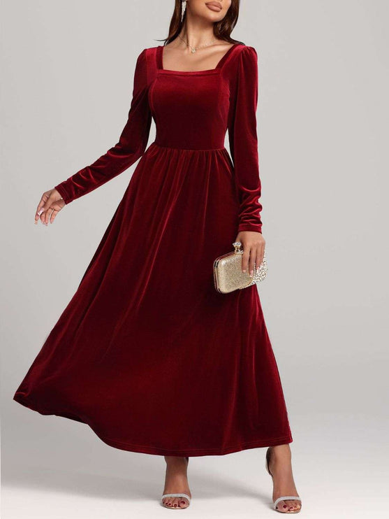 Velvet Long Sleeve Dress