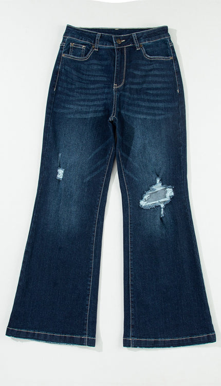 Modish Distressed Wide Leg Jeans