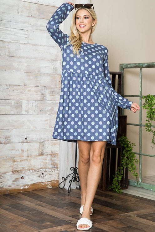 Polka Dot Dress with Pockets | Cross-Back Design | Modish 