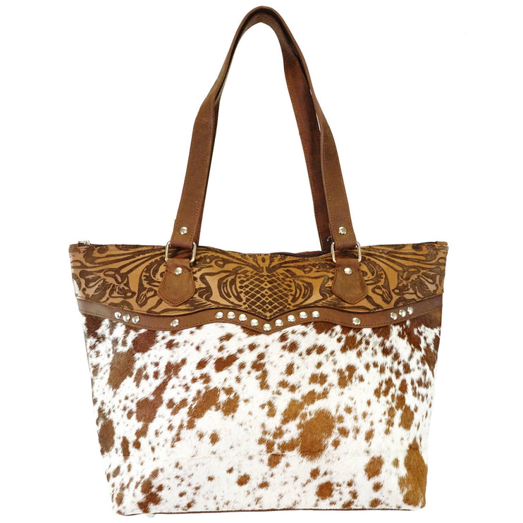 Cowhide Bag Hand bag - BLACK