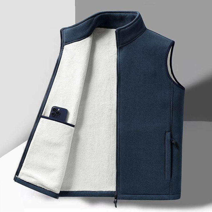 Fleece-Lined Thickened Vest Coat