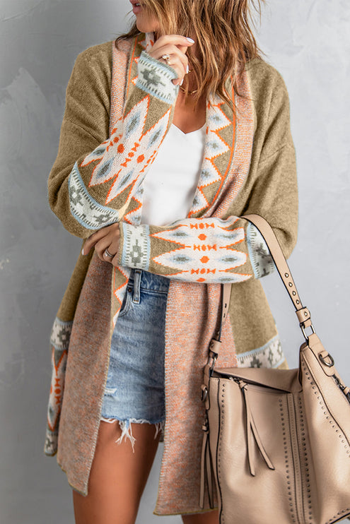 Open Front Long Sleeve Cardigan