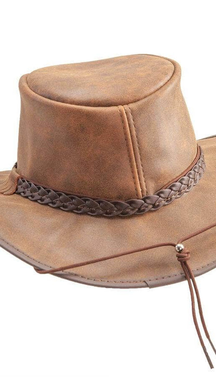 Crusher - Womens Leather Crushable Outback Hat