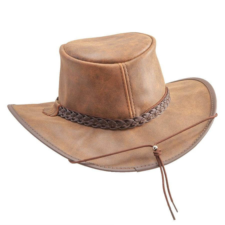 Crusher - Womens Leather Crushable Outback Hat