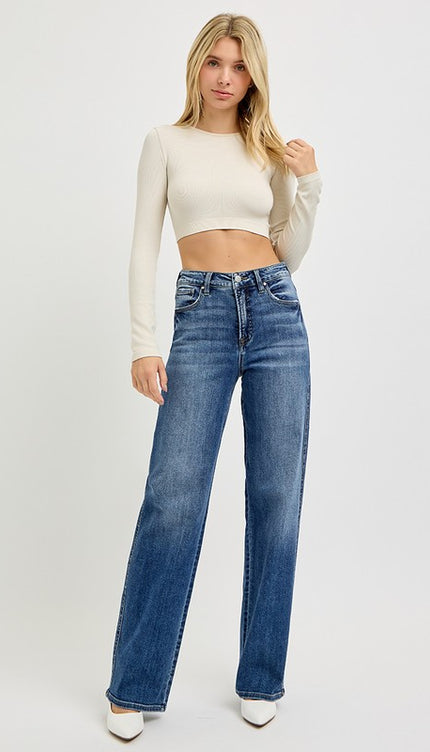 RISEN Full Size Tummy Control High Rise Jeans