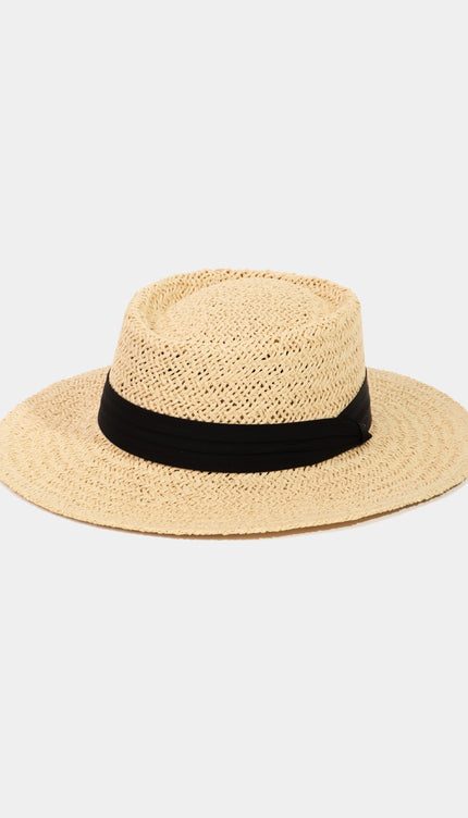 Fame Straw Braided Pork Pie Hat