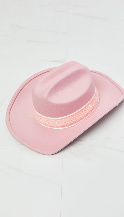 Fame Western Cutie Cowboy Hat in Pink